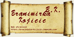 Branimirka Kojičić vizit kartica